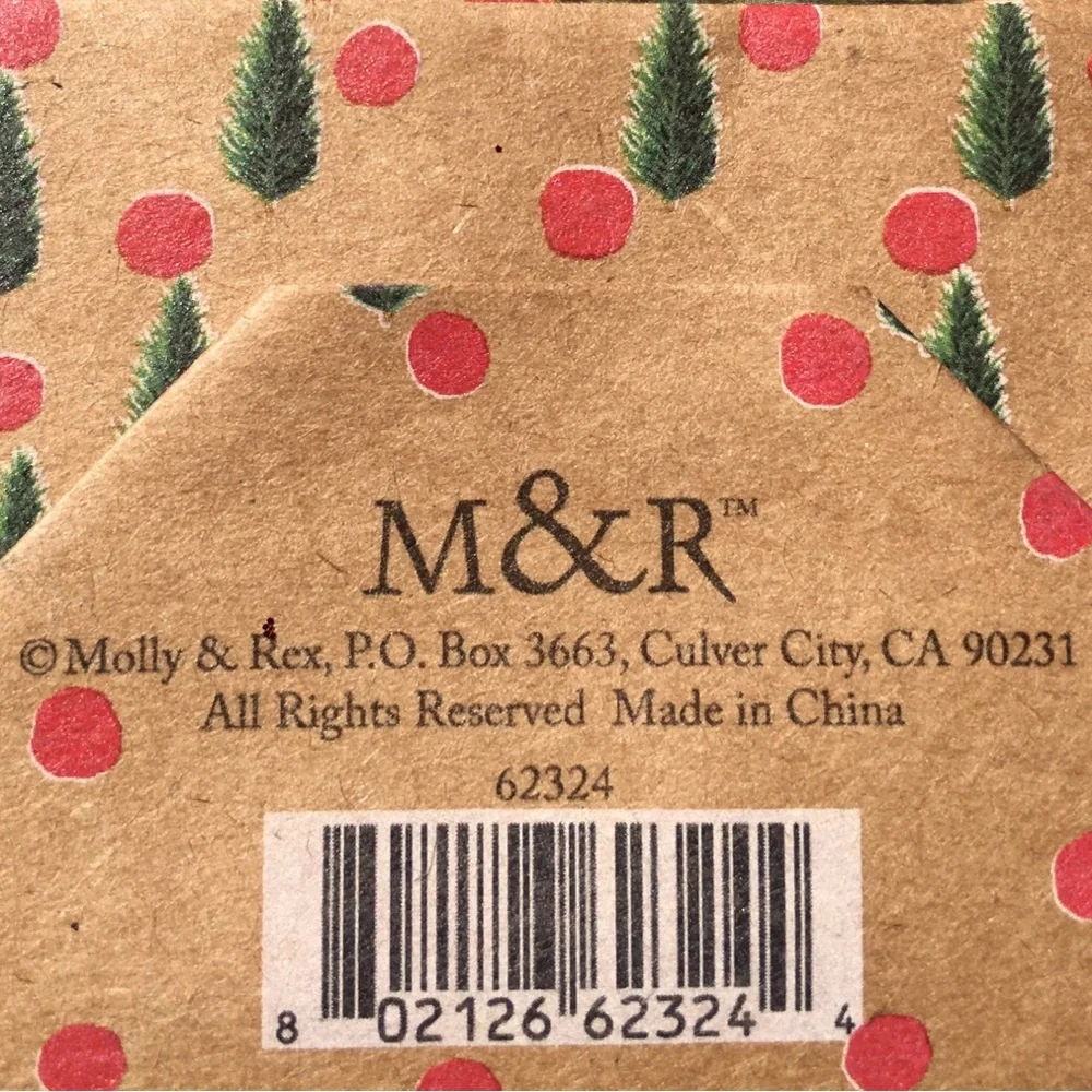 Molly & Rex Christmas Mini Gift Bags with Vintage Cars Design, Set of 4 (62324)